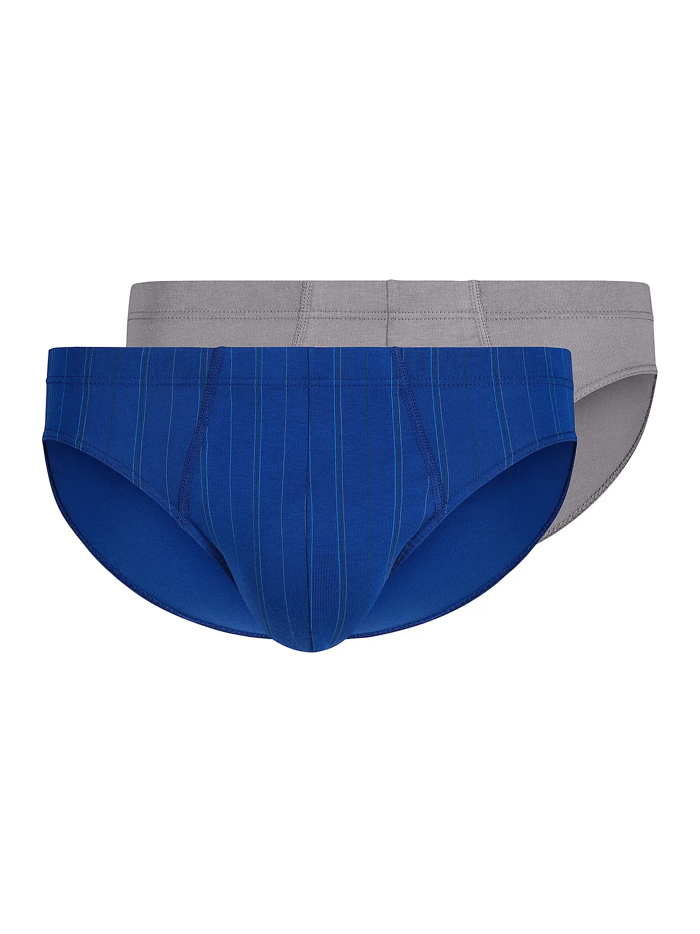 HUBER | Brasil Slip 2er Pkg. digital blue grey stripe select | 